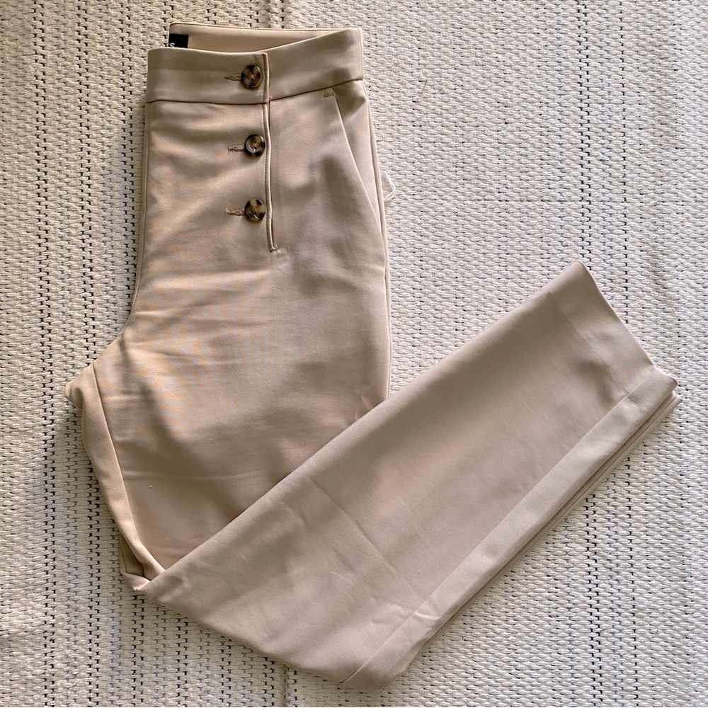Express High Waisted Side Button Ankle Pant